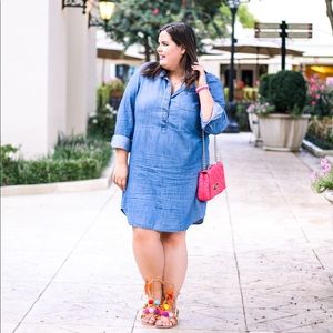 Chambray shirt dress